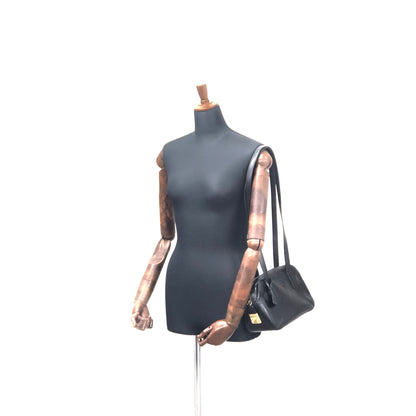 PRADA Logo Leather Shoulder bag Black Vintage jrkr4w