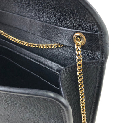 Christian Dior Logo Honeycomb Pattern Fabric Chain Crossbody Shoulderbag Black Vintage Old nfvfz5