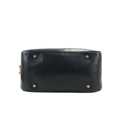 PRADA Logo Leather Shoulder bag Black Vintage jrkr4w