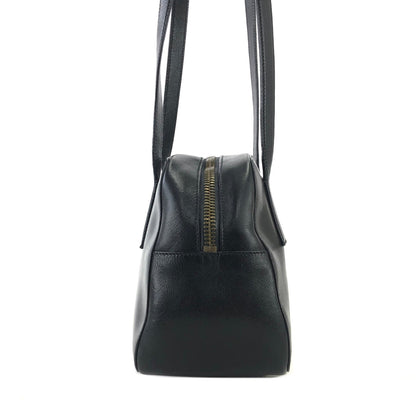 PRADA Logo Leather Shoulder bag Black Vintage jrkr4w