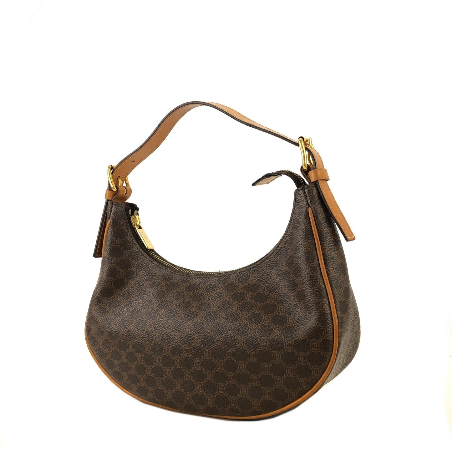 CELINE Macadam Handbag Shoulder Bag Hobobag Brown AVA Old Celine Vintage j3grwx