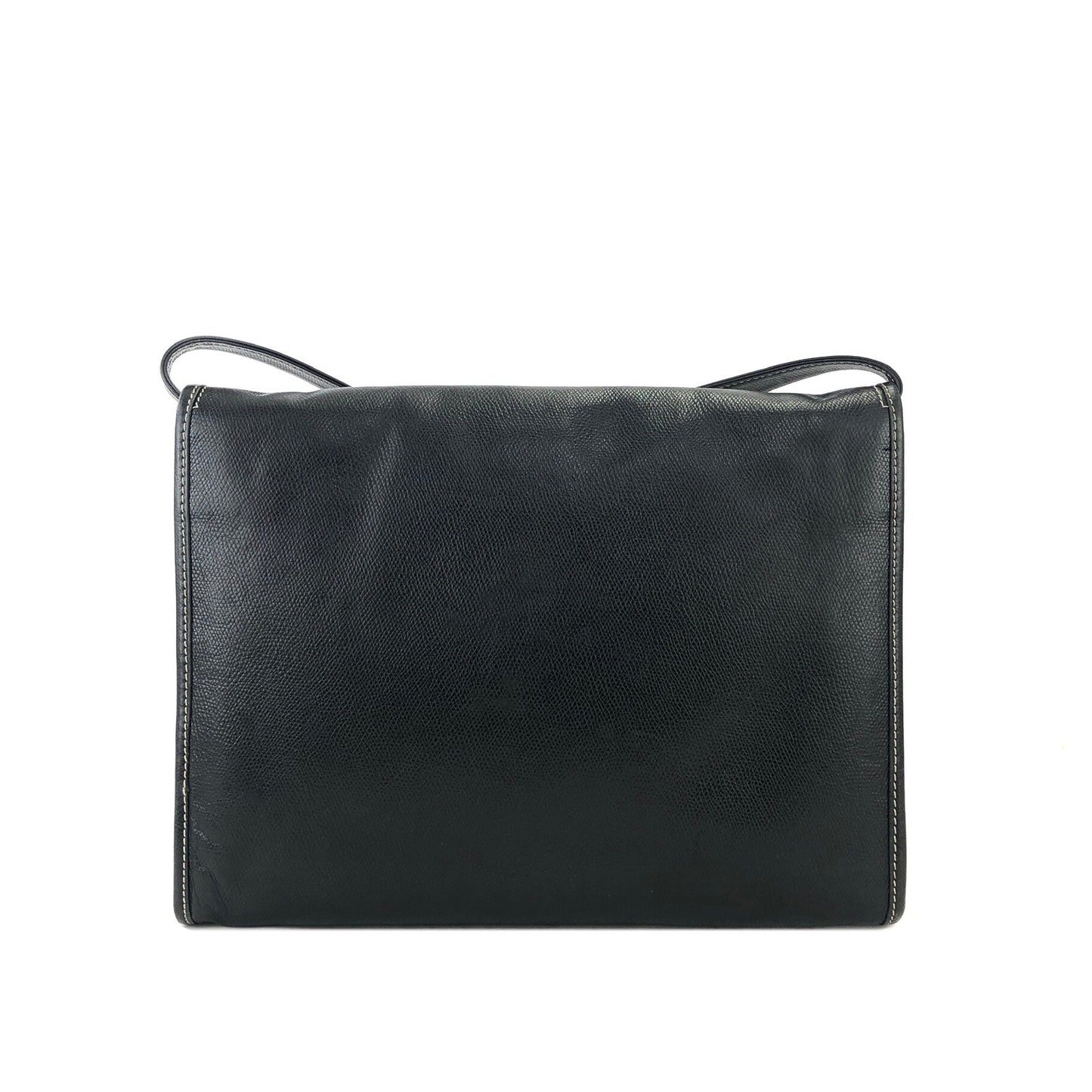 LOEWE Anagram Leather Shoulderbag Black Vintage Old h7hvg4