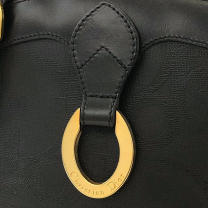 Christian Dior Logo Pattern Bucket Shoulder bag Black Vintage Old y42cbj