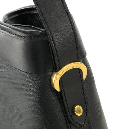 Christian Dior Logo Pattern Bucket Shoulder bag Black Vintage Old y42cbj