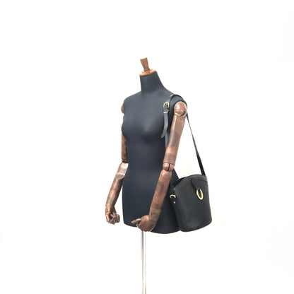 Christian Dior Logo Pattern Bucket Shoulder bag Black Vintage Old y42cbj