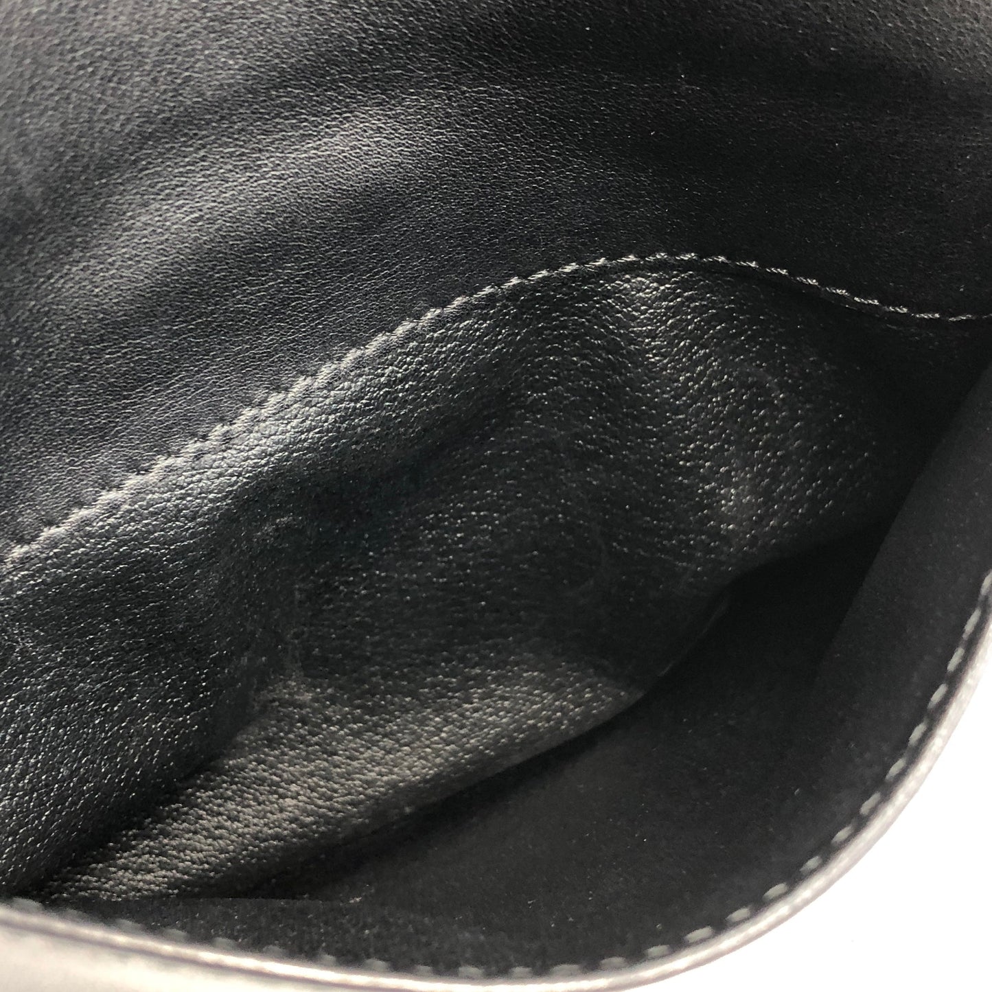 CELINE Front Zippier Flap Leather Shoulder bag Black Vintage Old Celine dbaxwe
