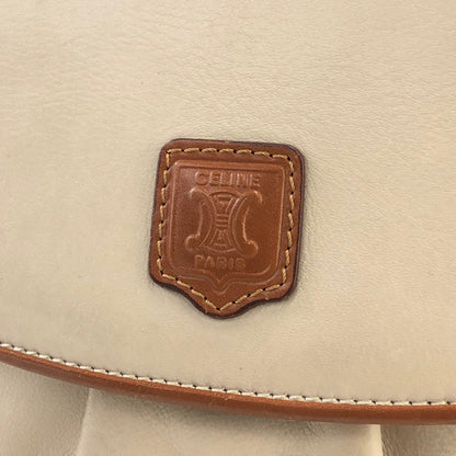 CELINE Blason 褶皺單肩包 象牙色 復古 舊款 CELINE vatnr3