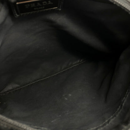 PRADA Triangle Logo Nylon Shoulder Bag Black Vintage Old sv54k4