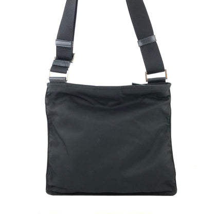 PRADA Triangle Logo Nylon Shoulder Bag Black Vintage Old sv54k4