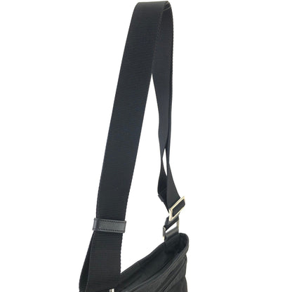 PRADA Triangle Logo Nylon Shoulder Bag Black Vintage Old sv54k4