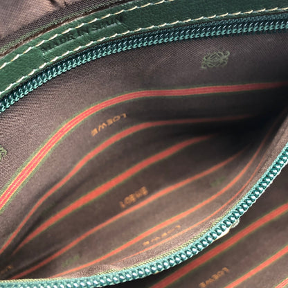 LOEWE Velazquez Clutch bag Green Vintage Old 6kxby7