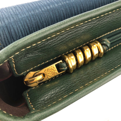 LOEWE Velazquez Clutch bag Green Vintage Old 6kxby7
