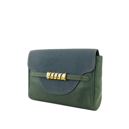 LOEWE Velazquez Clutch bag Green Vintage Old 6kxby7