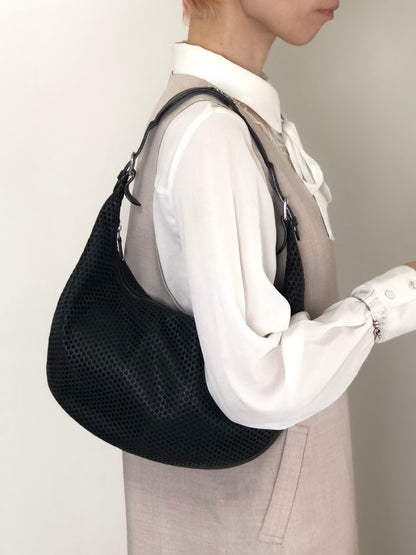 Christian Dior CD Logo Shoulder bag Hobobag Black Vintage psjdu3