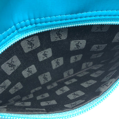 Yves Saint Laurent YSL logo Nylon Crossbody Shoulder bag Blue Vintage Old 5nphhk