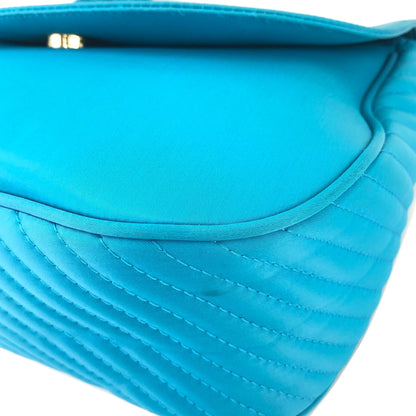 Yves Saint Laurent YSL logo Nylon Crossbody Shoulder bag Blue Vintage Old 5nphhk