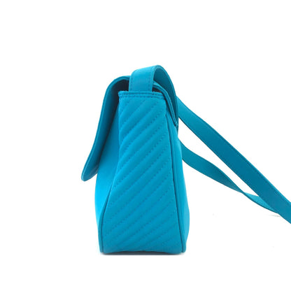 Yves Saint Laurent YSL logo Nylon Crossbody Shoulder bag Blue Vintage Old 5nphhk