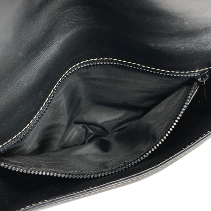 CELINE Blason 對比縫線斜背包單肩包黑色舊款 Celine 復古 rifubn