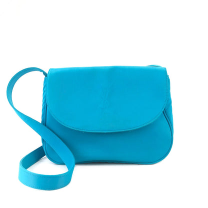 Yves Saint Laurent YSL logo Nylon Crossbody Shoulder bag Blue Vintage Old 5nphhk