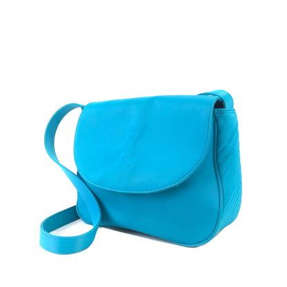 Yves Saint Laurent YSL logo Nylon Crossbody Shoulder bag Blue Vintage Old 5nphhk
