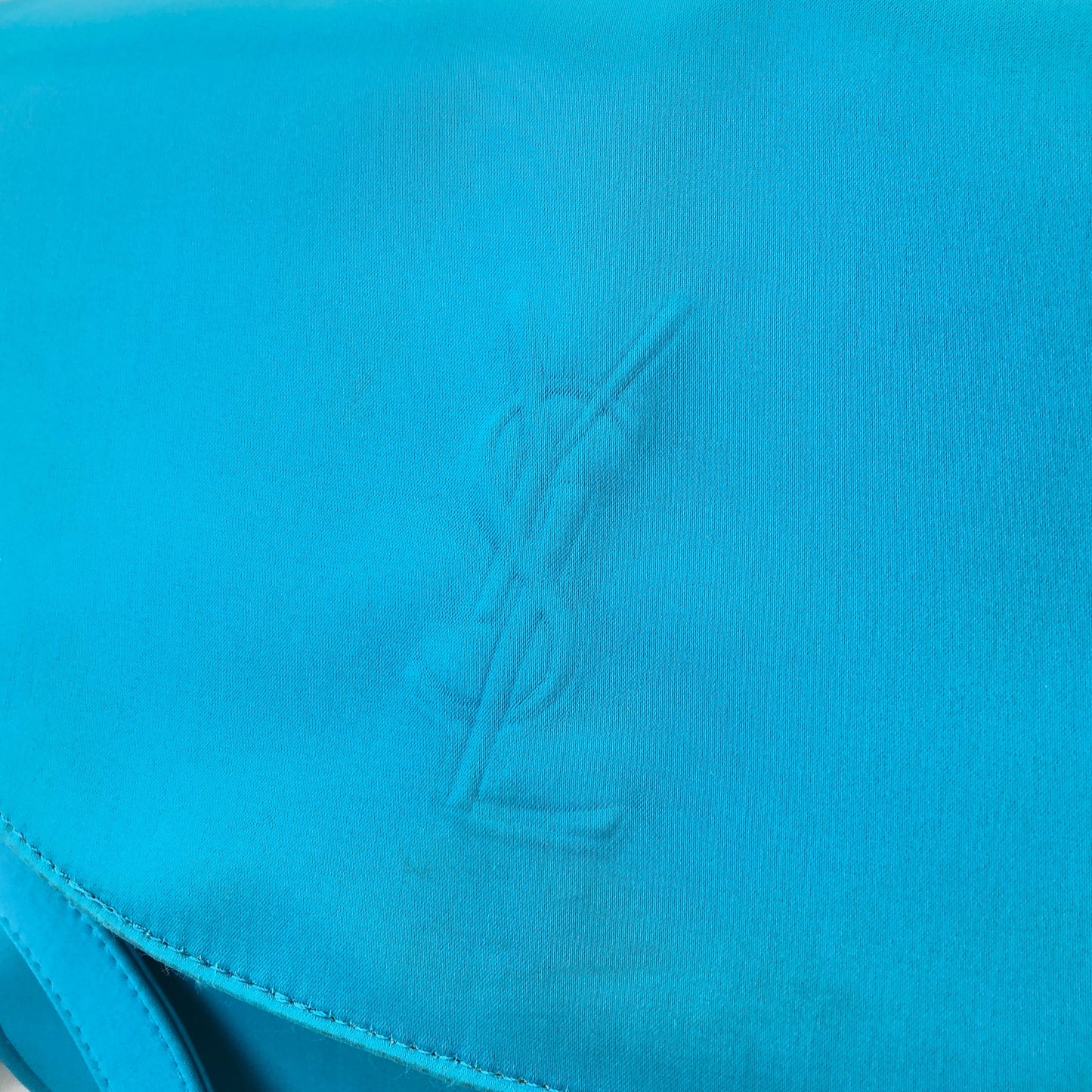 Yves Saint Laurent YSL logo Nylon Crossbody Shoulder bag Blue Vintage Old 5nphhk