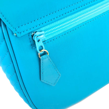 Yves Saint Laurent YSL logo Nylon Crossbody Shoulder bag Blue Vintage Old 5nphhk