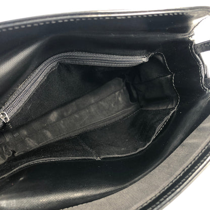 GIVENCHY Logo Leather Box Handbag Black Vintage Old ygk2yx