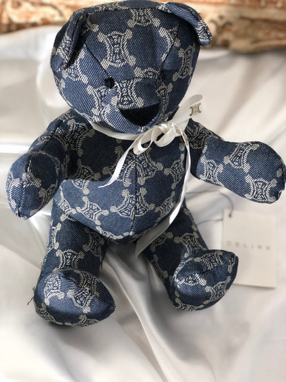 CELINE Paris macadam 泰迪熊牛仔布靛藍復古舊款 CELINE 3htd2i