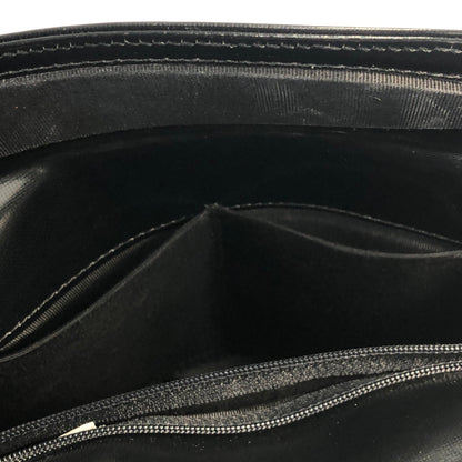GIVENCHY Logo Leather Box Handbag Black Vintage Old ygk2yx