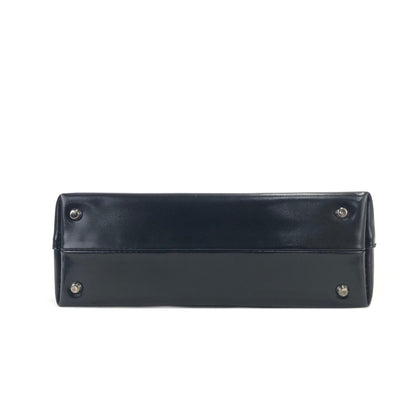 GIVENCHY Logo Leather Box Handbag Black Vintage Old ygk2yx
