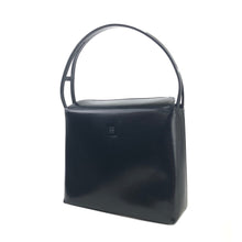 Load image into Gallery viewer, GIVENCHY Logo Leather Box Handbag Black Vintage Old ygk2yx
