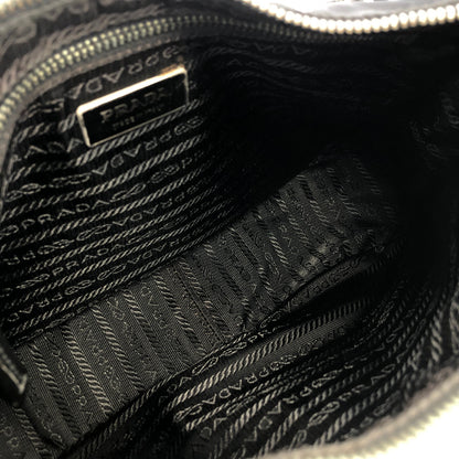 PRADA Triangle Logo Nylon Shoulder bag Hobo bag Black Vintage iazdpx