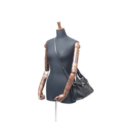 LOEWE Alamo 28 Anagram Turn lock Two-way Handbag Shoulderbag Black Vintage Old 5nr64n