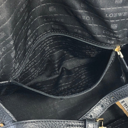 LOEWE Alamo 28 Anagram Turn lock Two-way Handbag Shoulderbag Black Vintage Old 5nr64n