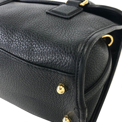 LOEWE Alamo 28 Anagram Turn lock Two-way Handbag Shoulderbag Black Vintage Old 5nr64n