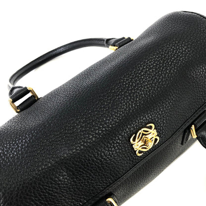 LOEWE Alamo 28 Anagram Turn lock Two-way Handbag Shoulderbag Black Vintage Old 5nr64n