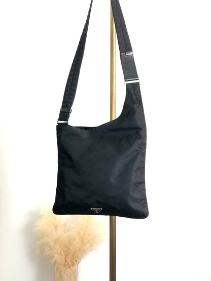 PRADA Triangle Logo Shoulder bag Black Vintage guaygz