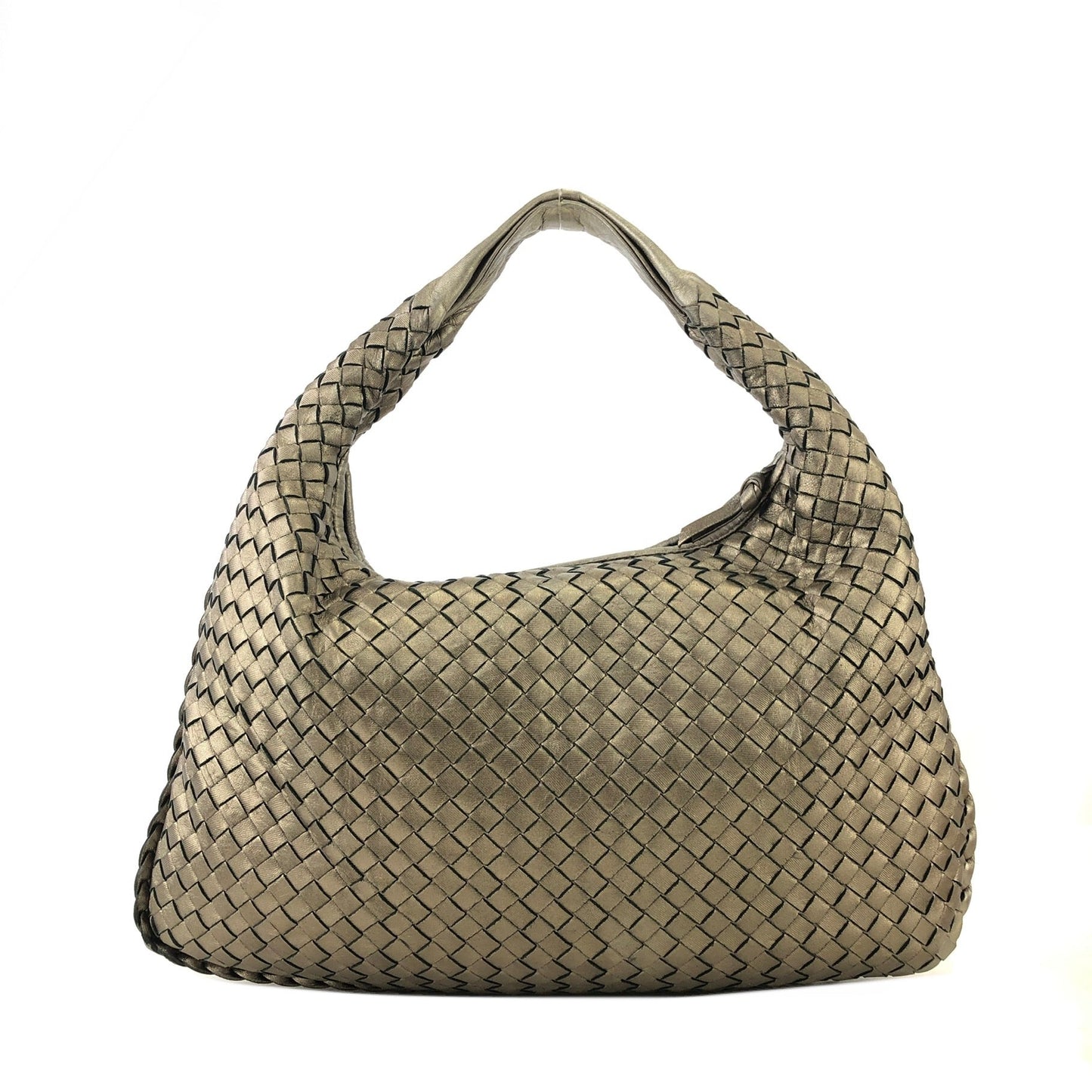 Bottega Veneta Intrecciato Leather Hobo bag Shoulder bag Metallic Gold VIntage whsy5u