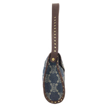 Load image into Gallery viewer, CELINE Paris macadam Studs Handbag Hobobag Denim Indigo Vintage Old CELINE bzjiiv
