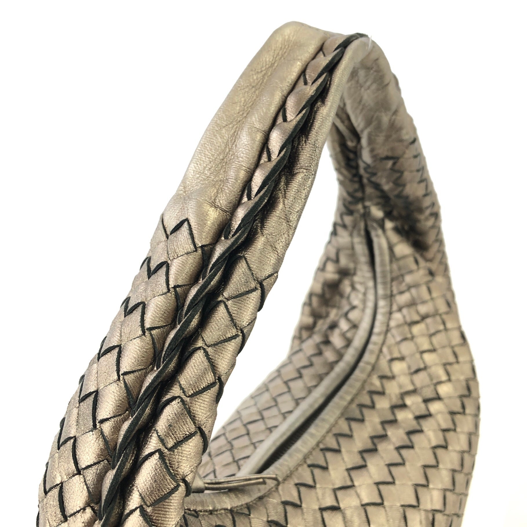 Bottega Veneta Beige Intrecciato Leather Medium Veneta Hobo Bottega Veneta