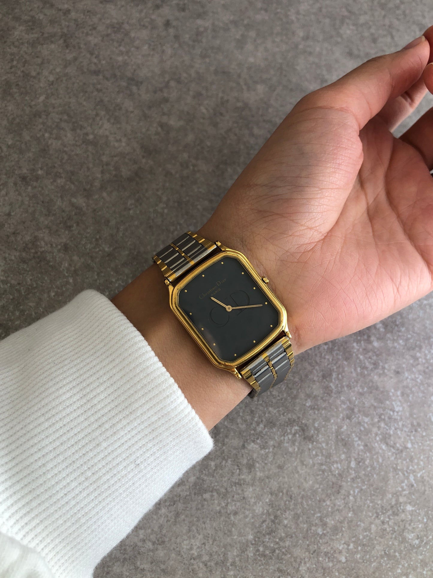 Christian Dior Quartz Watch Gold×Silver 41.12.01 Vintage 6gfb2c