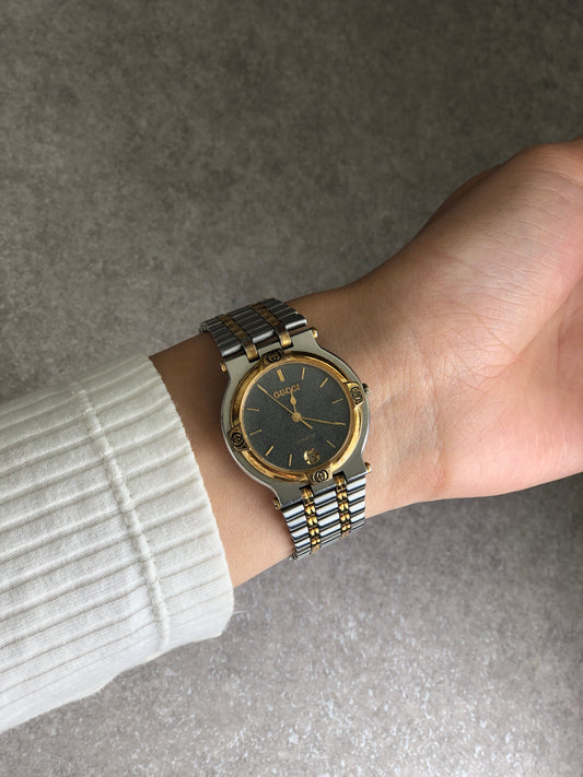 GUCCI Watch Silver 9000M Vintage kyaj5a