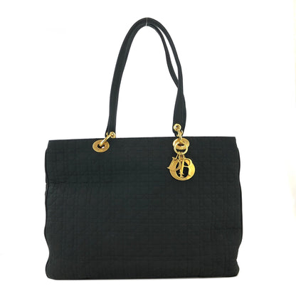 Christian Dior Cannage Charm Nylon Tote bag A4 Black Vintage Old rci6nh