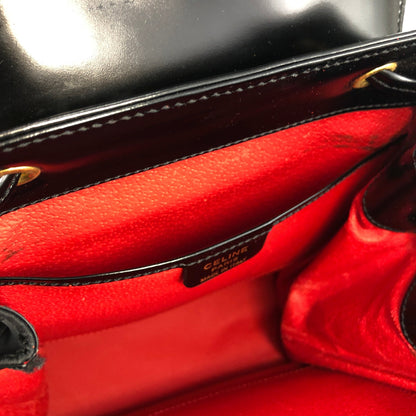 CELINE Starball Patent leather Backpack Black Vintage Old Celine 8m7gig