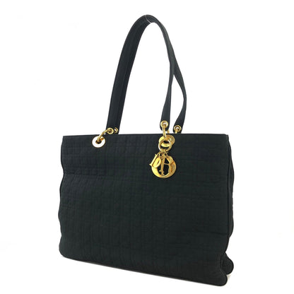 Christian Dior Cannage Charm Nylon Tote bag A4 Black Vintage Old rci6nh
