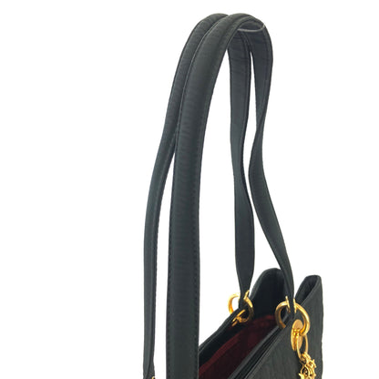 Christian Dior Cannage Charm Nylon Tote bag A4 Black Vintage Old rci6nh