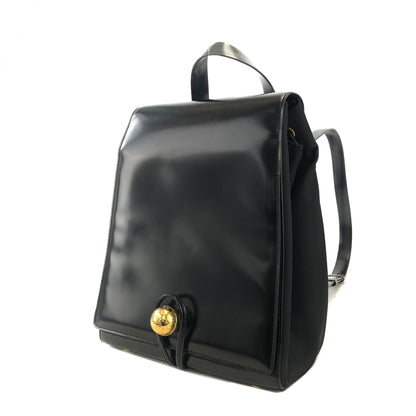 CELINE Starball Patent leather Backpack Black Vintage Old Celine 8m7gig