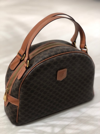 CELINE Blason Macadam Handbag Brown Vintage Old CELINE cxp2zg