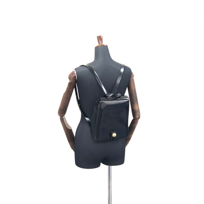 CELINE Starball Patent leather Backpack Black Vintage Old Celine 8m7gig