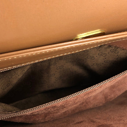 GUCCI Bamboo Turn lock Handbag 2way Brown Vintage Old GUCCI enbh7a